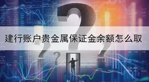 建行账户贵金属保证金余额怎么取