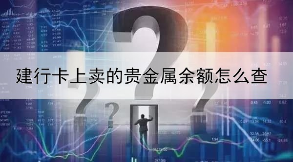 建行卡上卖的贵金属余额怎么查