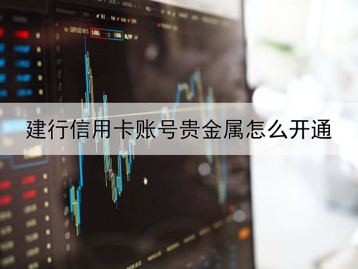 建行信用卡账号贵金属怎么开通