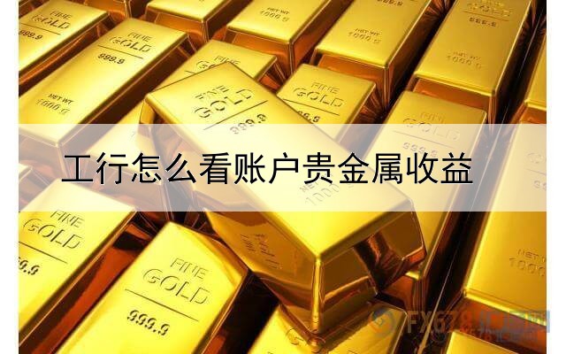 工行怎么看账户贵金属收益